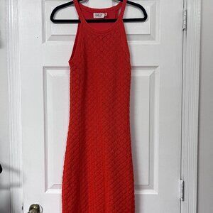 Orange Knitted Dress